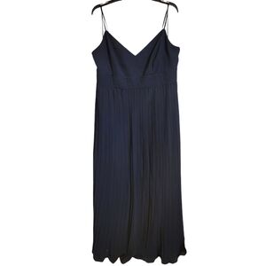 ModCloth Navy Blue Pleated Maxi Dress